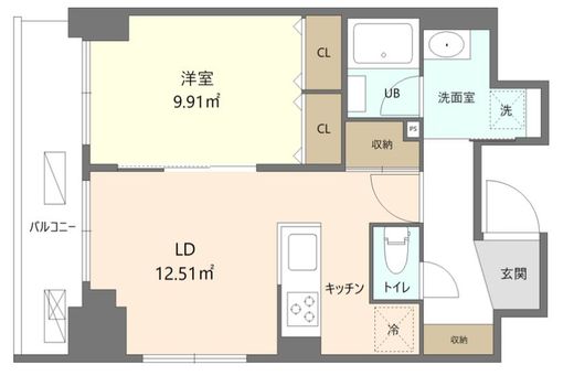 Reframe5 早稲田　202号室　間取り