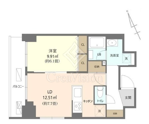 Reframe5 早稲田　702号室　間取り