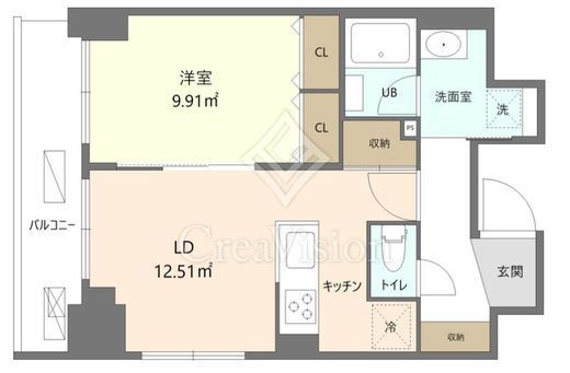 Reframe5 早稲田　6F1号室　間取り