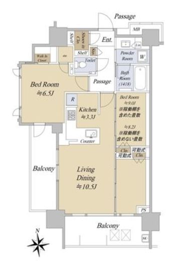 アクシルコート早稲田　1101号室　間取り