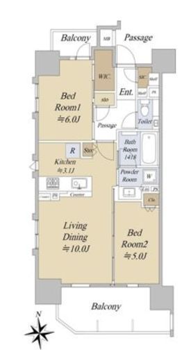 アクシルコート早稲田　401号室　間取り