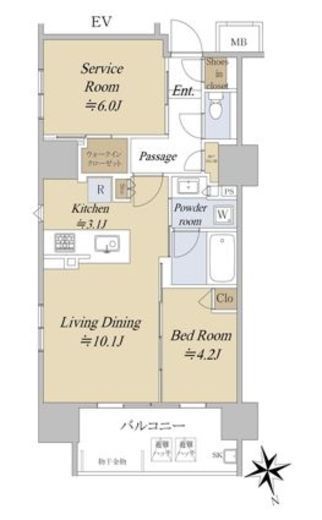 アクシルコート早稲田　1003号室　間取り