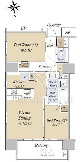 アクシルコート早稲田　1203号室　間取り