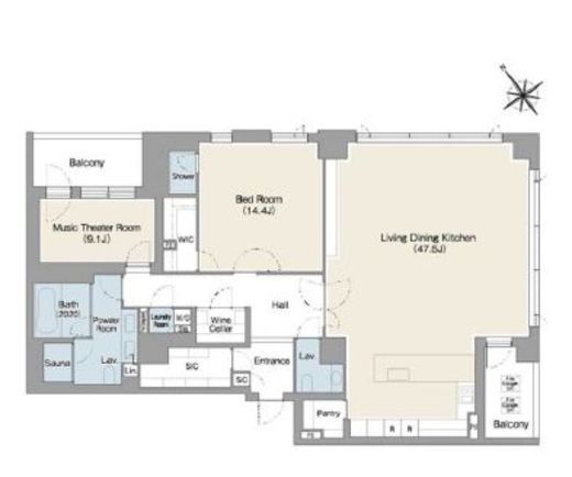 プレステージレジデンス白金台　303号室　間取り