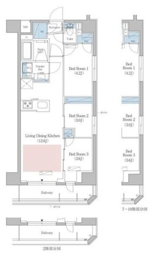 アーバネックス早稲田　201号室　間取り