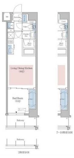 アーバネックス早稲田　603号室　間取り