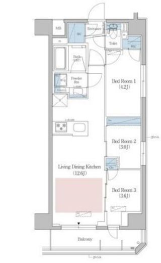 アーバネックス早稲田　901号室　間取り