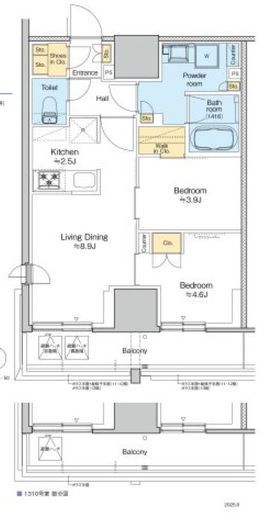 プラウドフラット四谷三丁目　1111号室　間取り