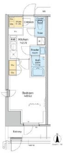 プラウドフラット四谷三丁目　401号室　間取り