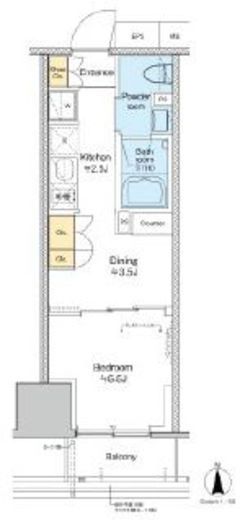 プラウドフラット四谷三丁目　404号室　間取り
