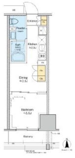 プラウドフラット四谷三丁目　405号室　間取り