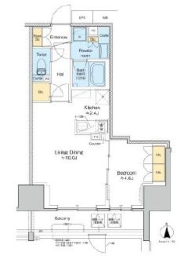 プラウドフラット四谷三丁目　505号室　間取り