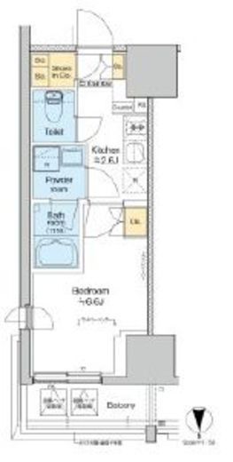プラウドフラット四谷三丁目　612号室　間取り