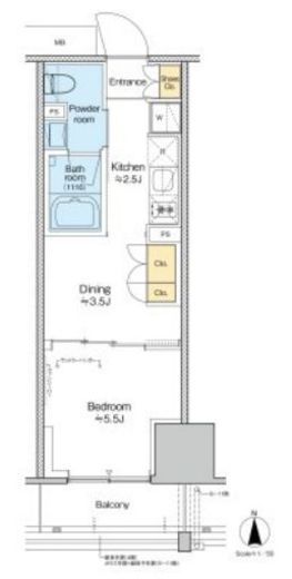 プラウドフラット四谷三丁目　804号室　間取り