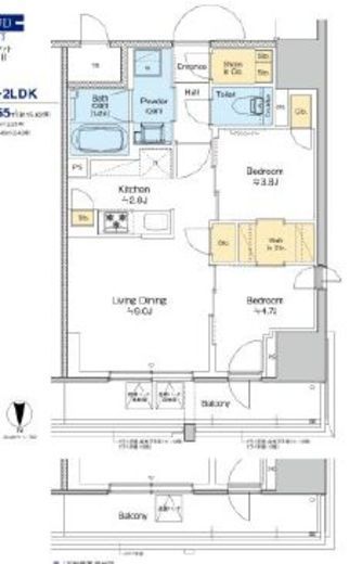 プラウドフラット四谷三丁目　1106号室　間取り