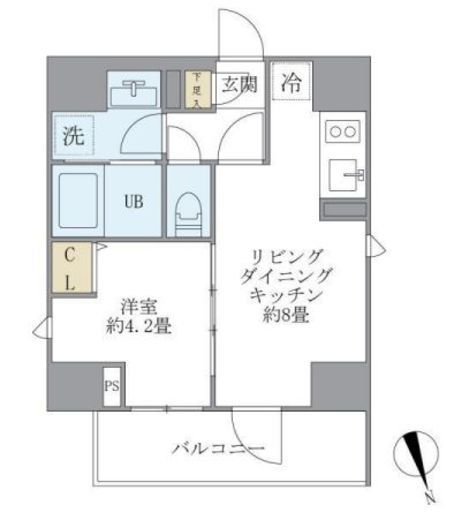 La Perla Yotsuya (ラペルラ四谷)　402号室　間取り