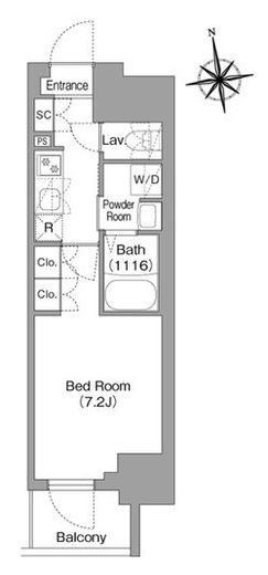 コンフォリア・リヴ北新宿　505号室　間取り
