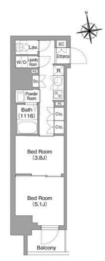 コンフォリア・リヴ北新宿　903号室　間取り