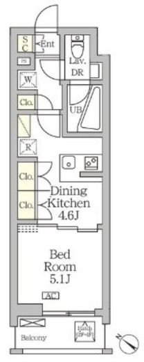 アジールコート松濤　205号室　間取り