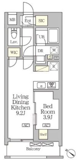 アジールコート松濤　404号室　間取り
