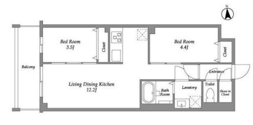 ザ・グラヴィティ新宿　203号室　間取り