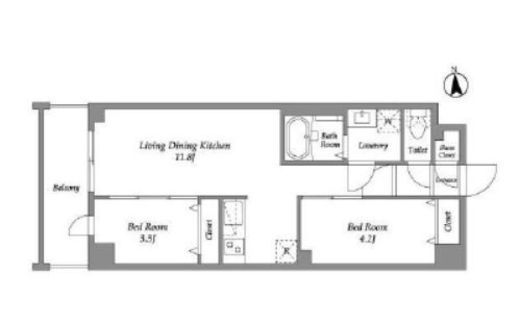 ザ・グラヴィティ新宿　204号室　間取り