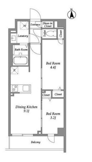 ザ・グラヴィティ新宿　316号室　間取り