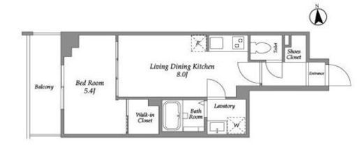 ザ・グラヴィティ新宿　402号室　間取り