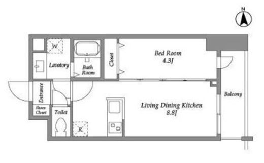 ザ・グラヴィティ新宿　410号室　間取り