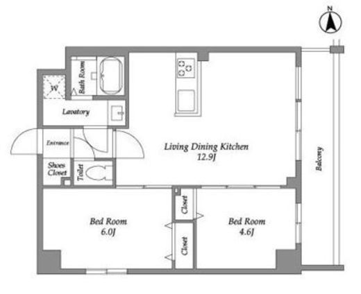 ザ・グラヴィティ新宿　411号室　間取り