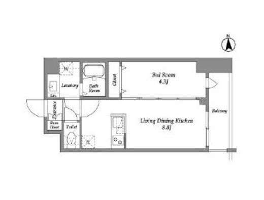 ザ・グラヴィティ新宿　311号室　間取り