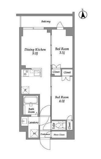 ザ・グラヴィティ新宿　306号室　間取り