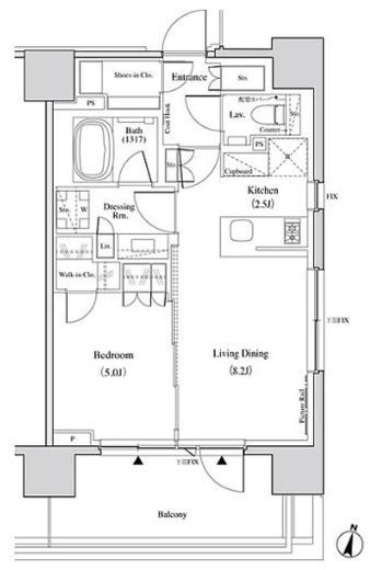 ザ・パークハビオ代々木　404号室　間取り