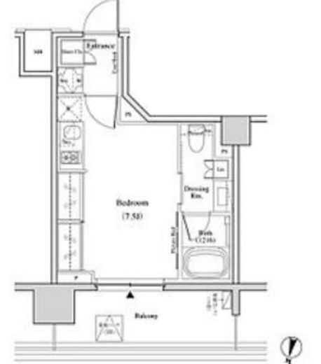 ザ・パークハビオ代々木　606号室　間取り
