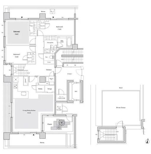 ザ・パークハビオ代々木　1001号室　間取り