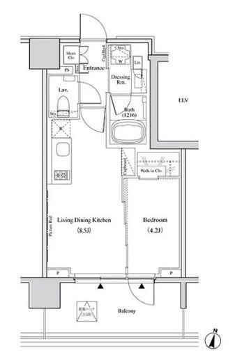ザ・パークハビオ代々木　302号室　間取り