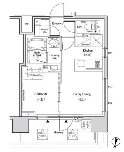 ザ・パークハビオ代々木　608号室　間取り