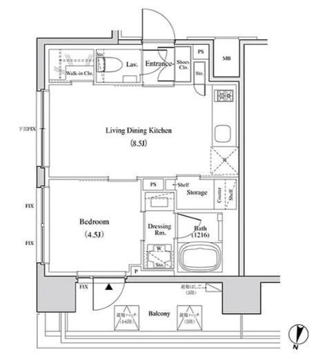 ザ・パークハビオ代々木　305号室　間取り