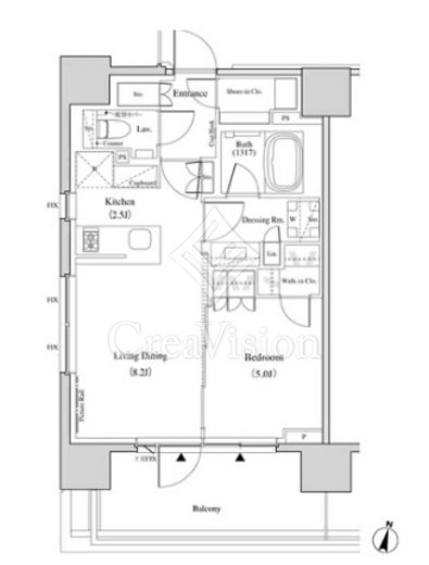 ザ・パークハビオ代々木　301号室　間取り