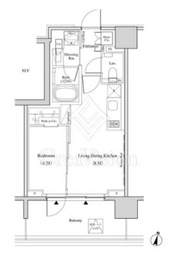 ザ・パークハビオ代々木　303号室　間取り