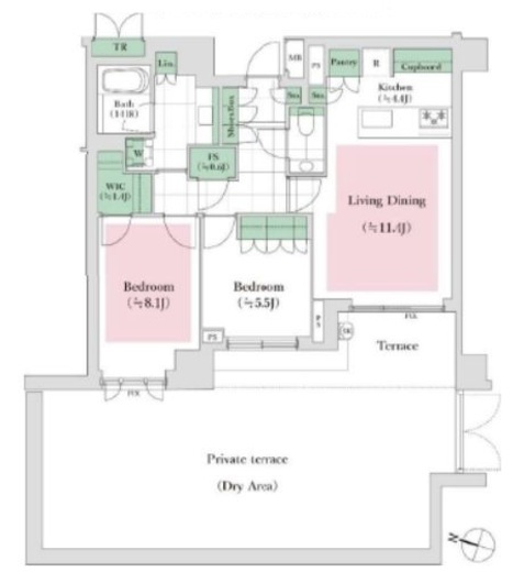 ザ・パークハウス千代田六番町　101号室　間取り
