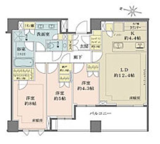 ザ・パークハウス千代田六番町　603号室　間取り
