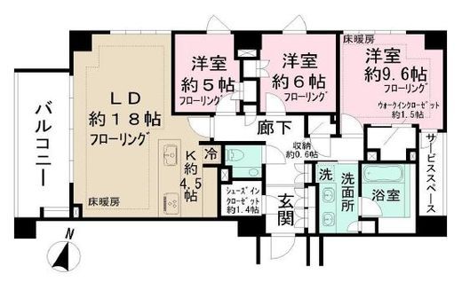 ザ・パークハウス千代田六番町　801号室　間取り