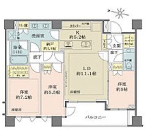 ザ・パークハウス千代田六番町　802号室　間取り