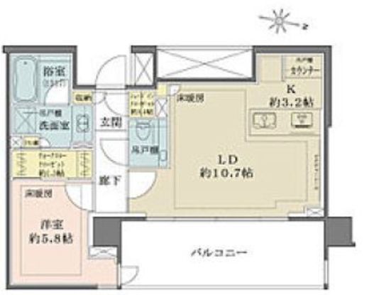 ザ・パークハウス千代田六番町　807号室　間取り