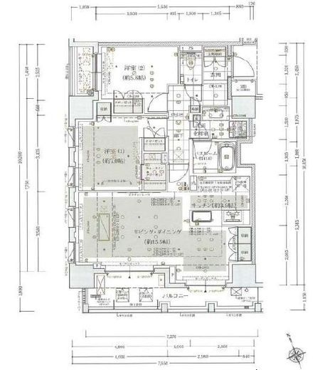 アトラス麻布十番　803号室　間取り