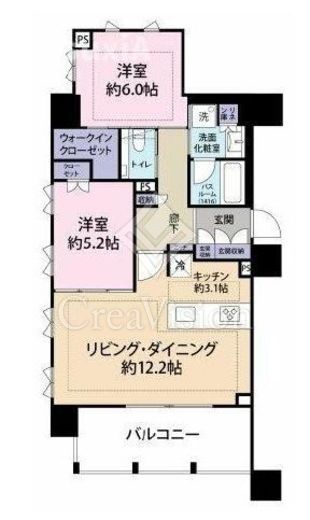 アトラス麻布十番　801号室　間取り