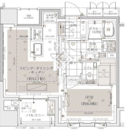 アトラス麻布十番　1202号室　間取り
