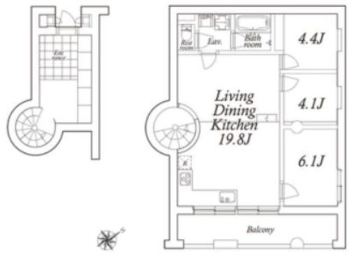 アスタルテ上原　103号室　間取り