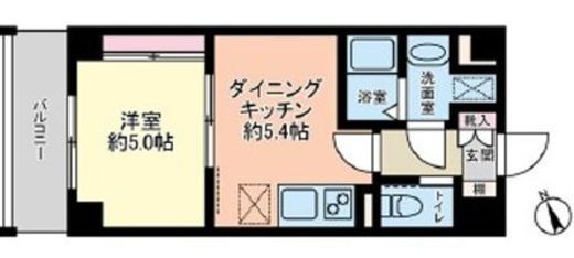 グローリオシェルト新宿山吹町　202号室　間取り